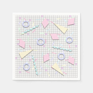 80s Candy Pastel Geo Print Napkins