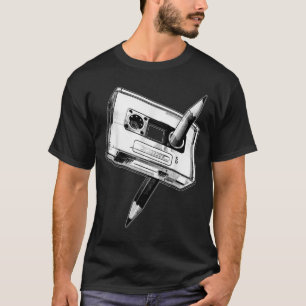 80s Cassette Tape Pencil 1980s Retro Vintage Music T-Shirt