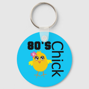 80's Chick Key Ring
