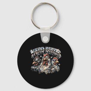 80s Ckyard Chicken Lover Heavy-metal Rock Music Vi Key Ring