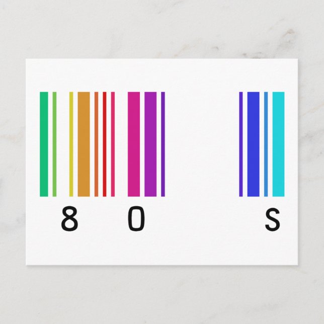 80s colour design! postcard (Front)