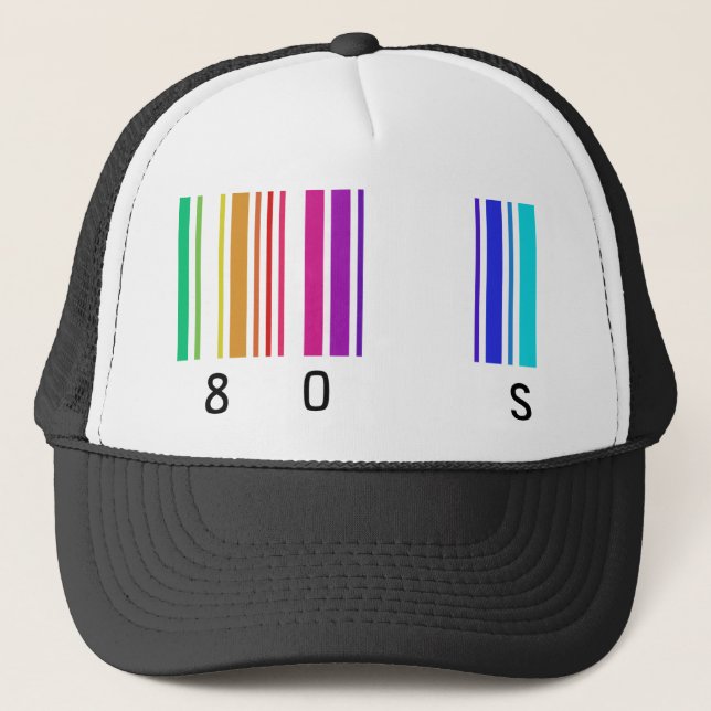 80s colour design! trucker hat (Front)