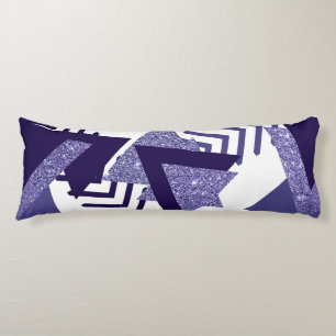 80s Cool Abstract Purple Passion Shapes Pattern Body Cushion