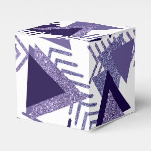 80s Cool Abstract Purple Passion Shapes Pattern Favour Box