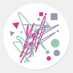 80s design eighties vintage splash medley art classic round sticker