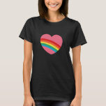 80s Eighties Rainbow Heart T-Shirt<br><div class="desc">This Eighties classic design features a big puffy pink heart with a colourful rainbow across it.</div>