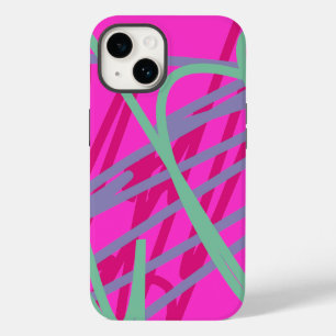 80s eighties vintage colour splash art pink girl C Case-Mate iPhone 14 Case