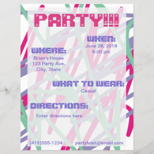 80s eighties vintage colours medley splash art gir flyer