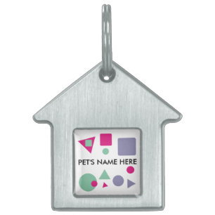 80s eighties vintage colours splash medley art gir pet name tag