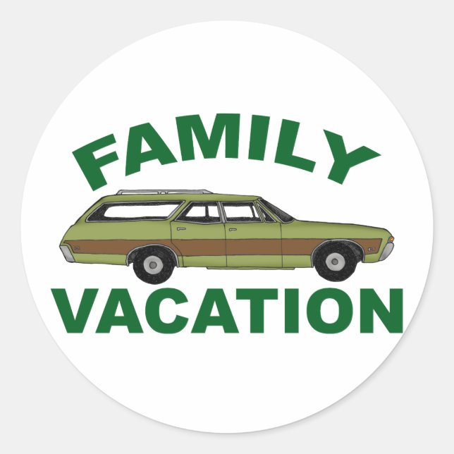 80s Family Vacation Classic Round Sticker (Front)