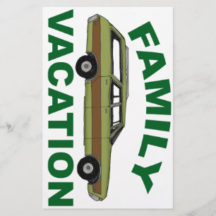 80s Family Vacation Stationery