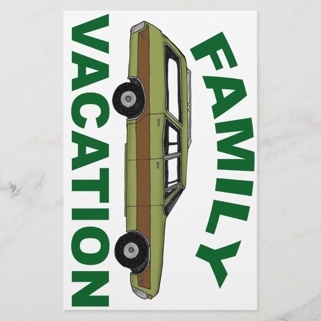 80s Family Vacation Stationery (Front)