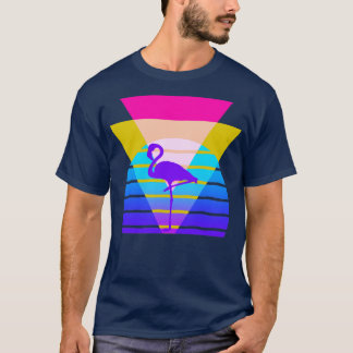 80s Flamingo Nostalgic Graphic T-Shirt