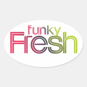 80s Funky Fresh Oval Sticker