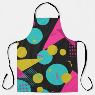 80s geometric seamless pattern with memphis elemen apron