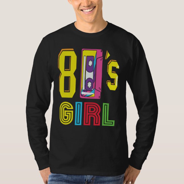 80s Girl 1980s Fashion Theme Party Outfit Groovy H T-Shirt (Front)