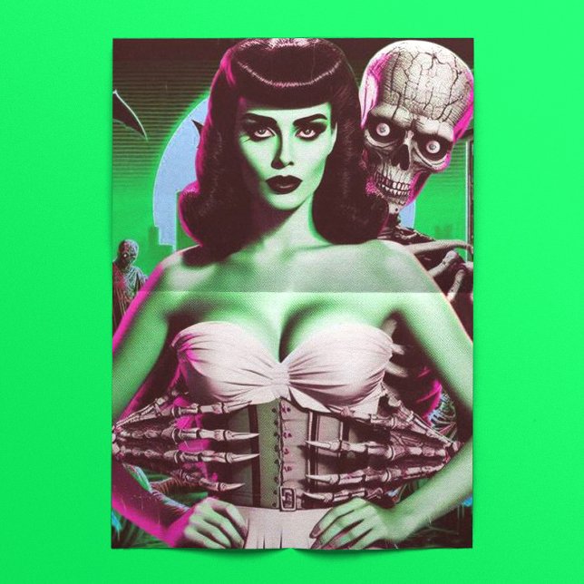 80s Horror VHS Girl Tissue Paper (Creator Uploaded)