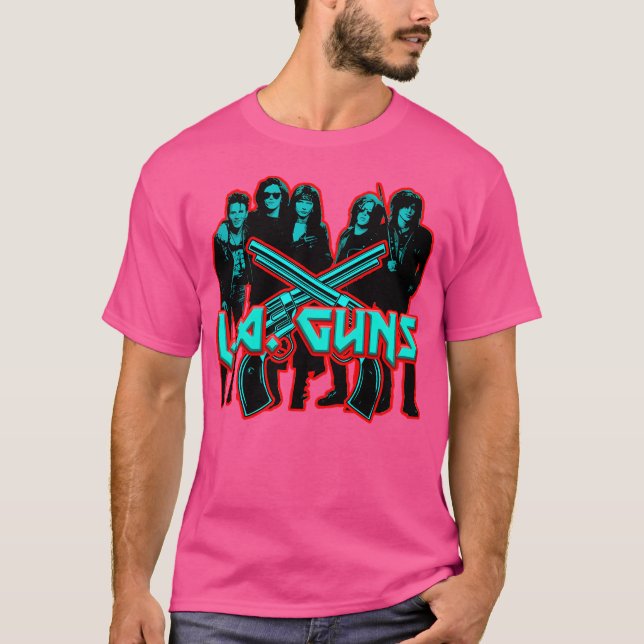 80S La Glam Metal Guns T-Shirt (Front)
