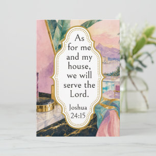 80's Luxury Aesthetic, Joshua 24:15 Bible Verse, Card