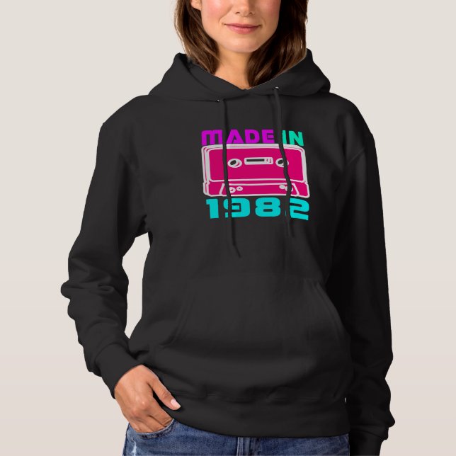 80s Made in 1982  1980s Love Retro Eighties Themed Hoodie (Front)