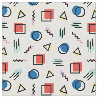80's Memphis Abstract Style Fabric