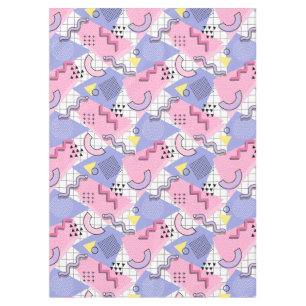 80's Memphis Active Pink Lilac Tablecloth