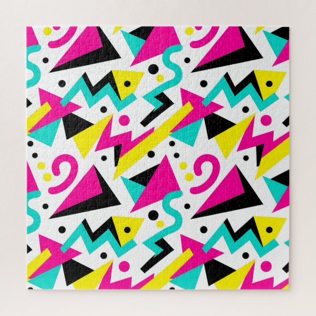 80s Memphis Geometric Pattern Jigsaw Puzzle (Vertical)