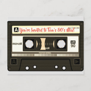 80's Mix Tape Personalised Postcard