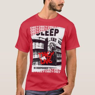 80s Movieshey Live OBEY Retro Cult Horror Fan Desi T-Shirt