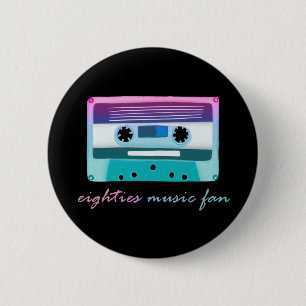 80s Music Fan 6 Cm Round Badge