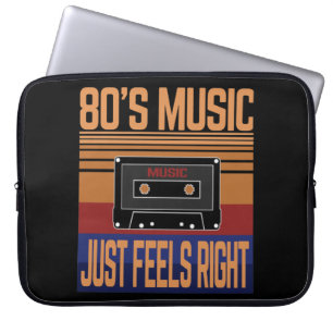80S MUSIC JUST FEELS RIGHT LAPTOP SLEEVE