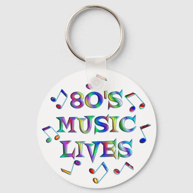 80s Music Lives Key Ring (Front)