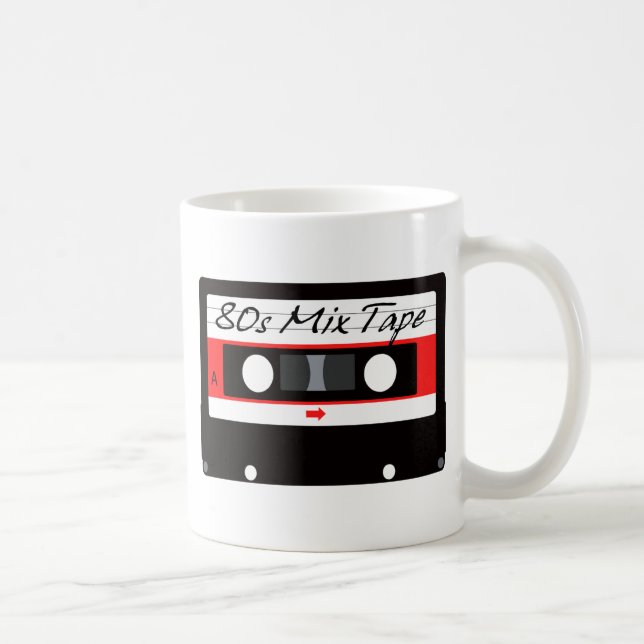 80s Music Mix Tape Cassette Coffee Mug (Right)