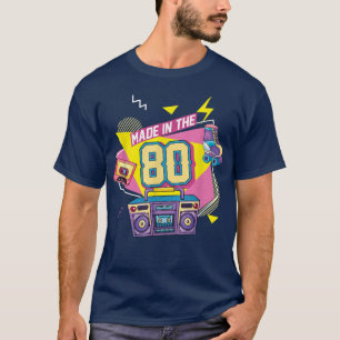 80s Music Party Radio Roller skating Born 1980s  T-Shirt