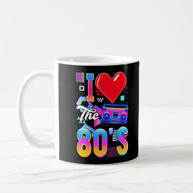 80s Music Radio Love Eighties Disco Coffee Mug (Left)
