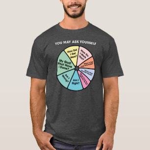 80s Music Retro Lyrics You May Ask Yours Pie Chart T-Shirt