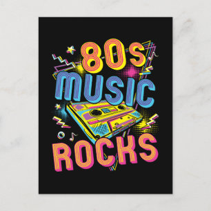 80s Music Rocks 1980s Rock Postcard