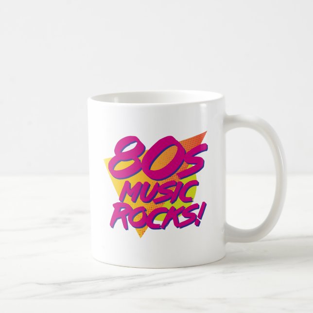 80s Music Rocks! Coffee Mug (Right)