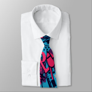 80's neon pop vibe tie