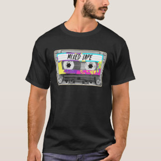 80S Paint Splash Cassette Tape Vintage Mix Tape T-Shirt