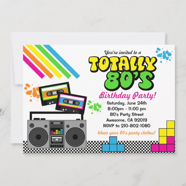 80's Party Invitation (Front)