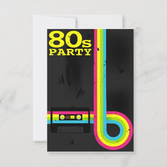 80s party invitation (Front)