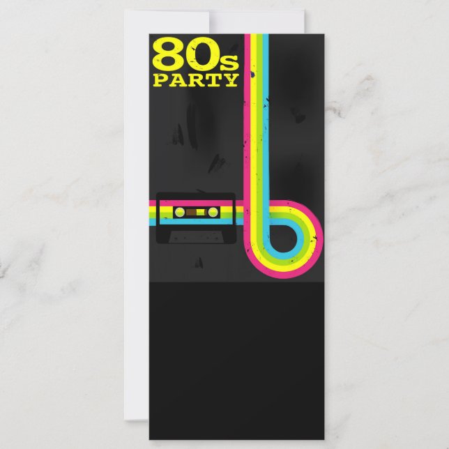 80s party invitation (Front)