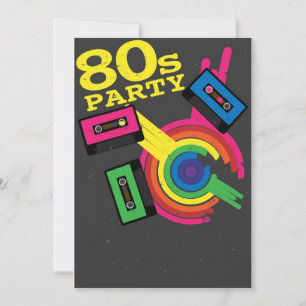 80s party invitation