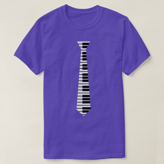 80s Piano Tie For Retro Music Teacher Keyboard Pla T-Shirt (Design Front)