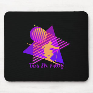 80s Pink And Purple Taos Ski Valley New Mexico Ski Mouse Pad