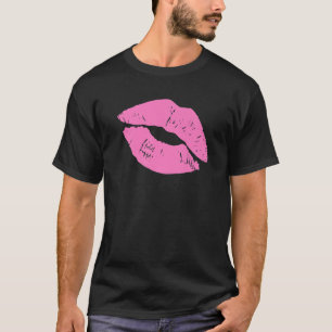 80's Pink Lips Bright Pop Culture 1980's Lovers T-Shirt