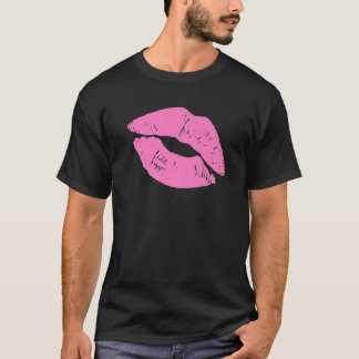 80's Pink Lips | Bright Pop Culture 1980's Lovers  T-Shirt