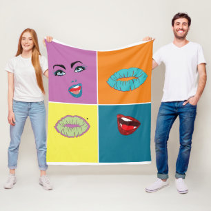 80's Pop Art Fleece Blanket