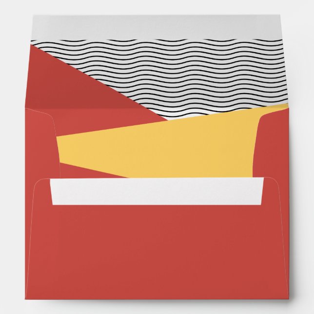 80s Pop art Memphis style wedding Envelope (Back (Bottom))